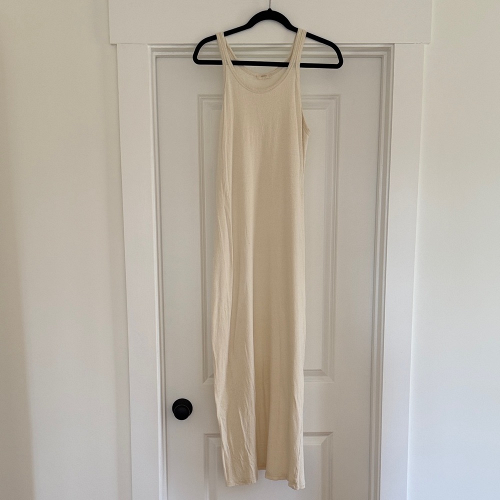 Ozma Silk Noil Tank Dress in Natural- L